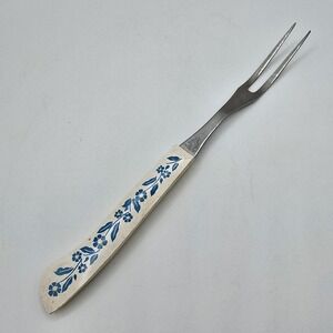 Vintage Replacement Household Cornflower Blue Serving Meat Fork Japan Utensil